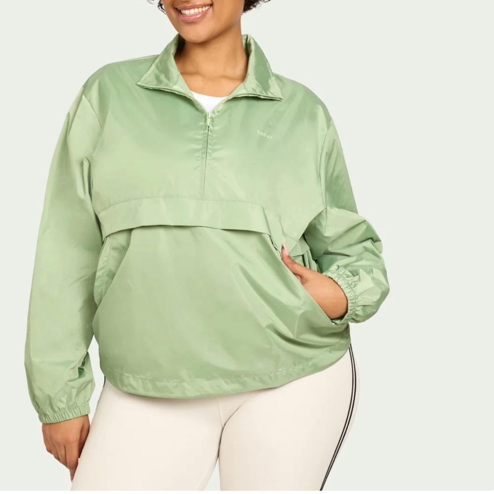 Plus FabFitFun x Bala Collab Lightweight Light Green Windbreaker Gym Workout